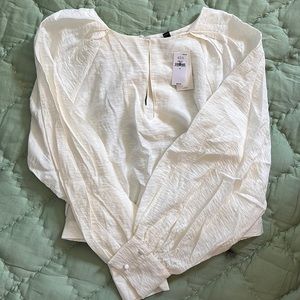 Banana Republic Silk Cropped Blouse